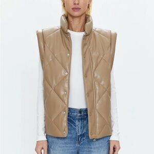 Cream Quilted Puffer Vest